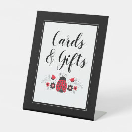 リトルレディラディバグ女の子の赤ちゃんシャワー 台座サイン