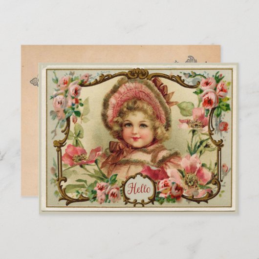 リトルレディヴィンテージ再生はがき ポストカード (正面/裏面)