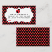 リトルレディーオムツラッフルチケット、レディバグ エンクロージャーカード (正面/裏面)