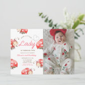リトルレディーバースデーパーティフォト招待状 招待状 (スタンド正面)