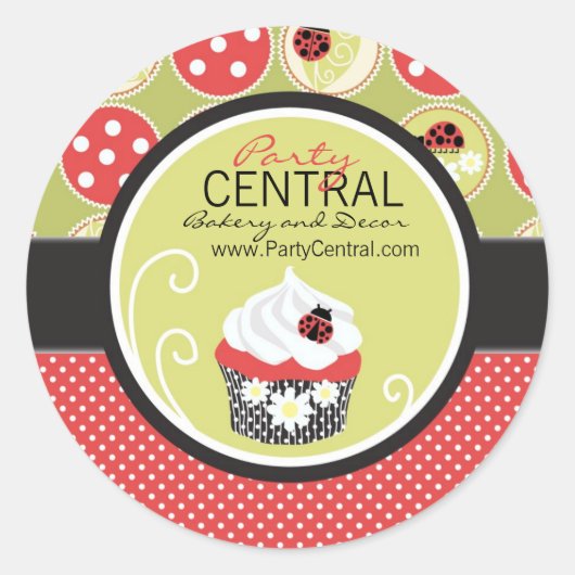 リトルレディービジネスステッカー ラウンドシール (正面)