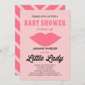 リトルレディーベビーシャワー招待状 招待状 (正面/裏面)