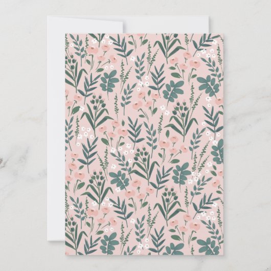 リトルレディーレディバグ&離れガールベビーシャワー 招待状 (裏面)