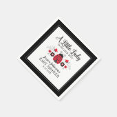 リトルレディーレディーバグガールベビーシャワー招待状 スタンダードカクテルナプキン (角)