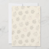 リトルレディーレディーバグガールベビーシャワー招待状 招待状 (裏面)