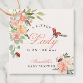 リトルレディーレディーバグバラガールベビーシャワー フェイバータグ