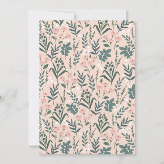 リトルレディーレディーバグバラガールベビーシャワー 招待状 (裏面)