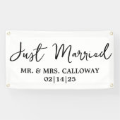 リトルレトロたった今結婚しましたカーバナー 横断幕 (横)