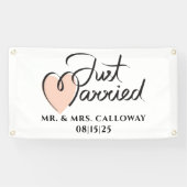 リトルレトロたった今結婚しましたカーバナー 横断幕 (横)