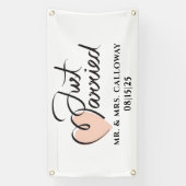 リトルレトロたった今結婚しましたカーバナー 横断幕 (縦)