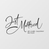 リトルレトロたった今結婚しました車 ウィンドウサイン (シート)