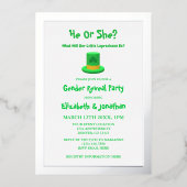 リトルレプレシャン性別リビール 箔招待状 (正面)