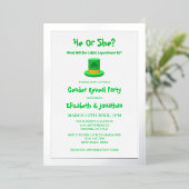 リトルレプレシャン性別リビール 箔招待状 (立ち正面)