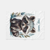 リトルレーキパーソナライズされたーン フリースブランケット (正面(横))