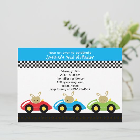 リトルレーサーズ招待状 招待状 (スタンド正面)