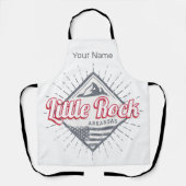 リトルロックアーカンサスシティ統一された州USAデザイン エプロン (正面)