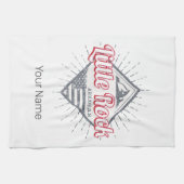 リトルロックアーカンサスシティ統一された州USAデザイン キッチンタオル (横)