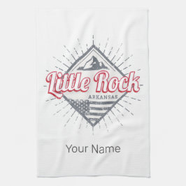 リトルロックアーカンサスシティ統一された州USAデザイン キッチンタオル