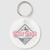 リトルロックアーカンサスシティ統一された州USAデザイン キーホルダー (正面)
