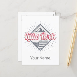リトルロックアーカンサスシティ統一された州USAデザイン シーズンポストカード