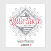 リトルロックアーカンサスシティ統一された州USAデザイン シール (シート)