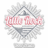 リトルロックアーカンサスシティ統一された州USAデザイン シール (正面)