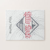 リトルロックアーカンサスシティ統一された州USAデザイン ジグソーパズル (横)