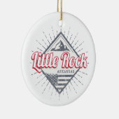 リトルロックアーカンサスシティ統一された州USAデザイン セラミックオーナメント (右)