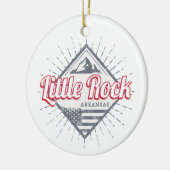 リトルロックアーカンサスシティ統一された州USAデザイン セラミックオーナメント (左)
