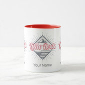 リトルロックアーカンサスシティ統一された州USAデザイン マグカップ (中央)