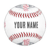 リトルロックアーカンサスシティ統一された州USAデザイン 野球ボール (裏面)