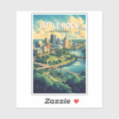 リトルロックアーカンサストラベルアートヴィンテージ シール (シート)
