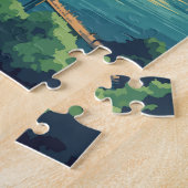 リトルロックアーカンサストラベルアートヴィンテージ ジグソーパズル (側面)