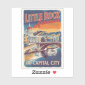 リトルロックアーカンサスパインタリートラベルアートヴィンテージ シール (シート)