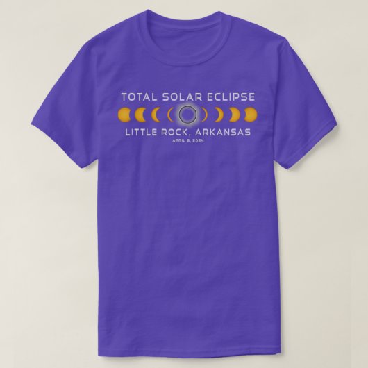 リトルロックアーカンソー太陽のス日食2024年4月8日 Tシャツ (デザイン正面)