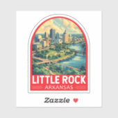 リトルロックアーカンソー旅行芸術エンブレム シール (シート)