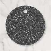 リトルロックスターブラックグリッターベビーシャワー フェイバータグ (裏面)