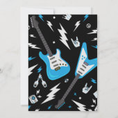 リトルロックスターベビーシャワー招待状、ギター 招待状 (裏面)