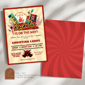 リトルロックスターボーイベビーシャワー 招待状