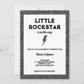 リトルロックスター誕生！ロックベイビーシャワー 招待状 (正面)