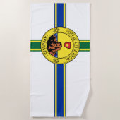 リトルロック国旗（アーカンソー州） ビーチタオル (正面)