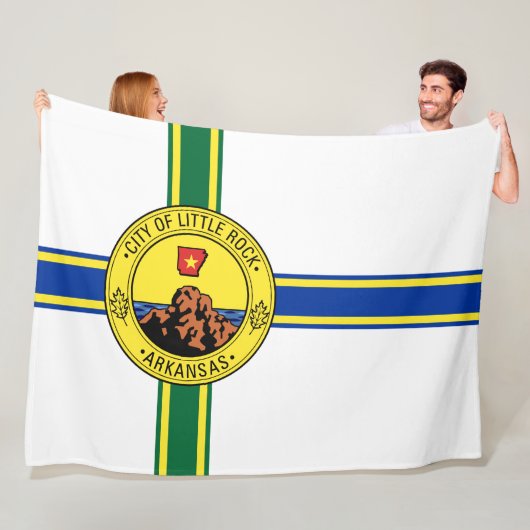 リトルロック国旗（アーカンソー州） フリースブランケット (インサイチュ)