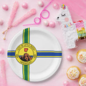 リトルロック国旗（アーカンソー州） ペーパープレート (パーティー)