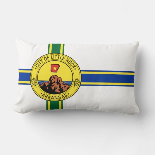 リトルロック国旗(アーカンソー州) ランバークッション (正面)