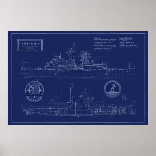 リトルロック艦設計図 ポスター (正面)