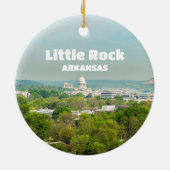 リトルロック、アーカンソー州議会議事堂とビュー セラミックオーナメント (裏面)