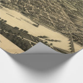 リトルロック(1887年)のヴィンテージの絵解き地図 ラッピングペーパー (角)