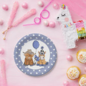 リトルロデオバースデーパーティープレートブルー ペーパープレート (パーティー)