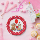 リトルロデオ誕生日パーティープレート – レッドスターズ ペーパープレート (パーティー)