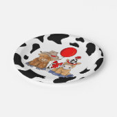 リトルロデオ誕生日パーティープレート – 赤 ペーパープレート (アングル)